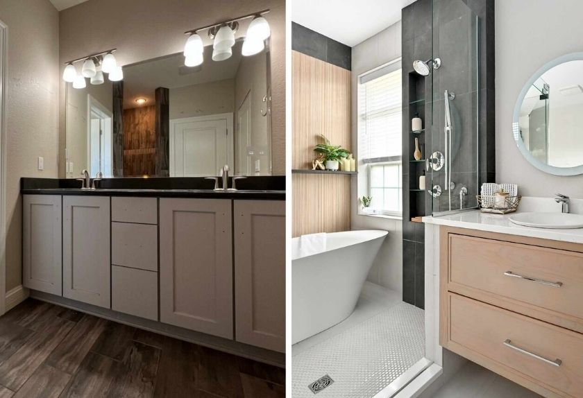 Bathroom remodeling before and after